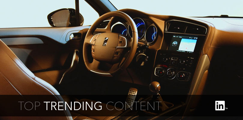 Inside of a Modern Car with Leather Interior