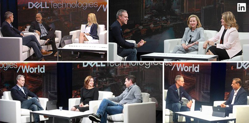 LinkedIn and Dell Leaders Conversing at Event