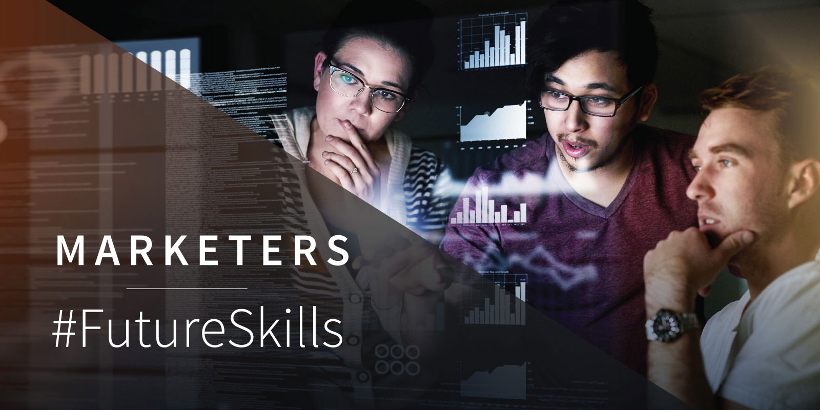 Marketers looking at computer