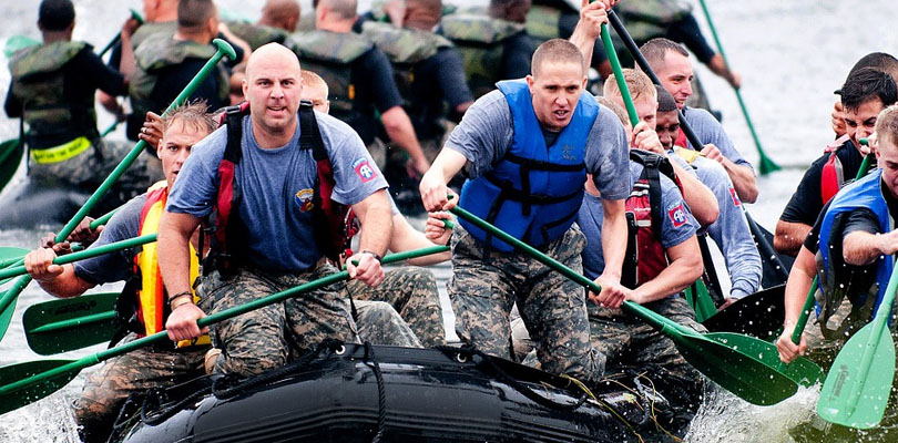 Teamwork on raft