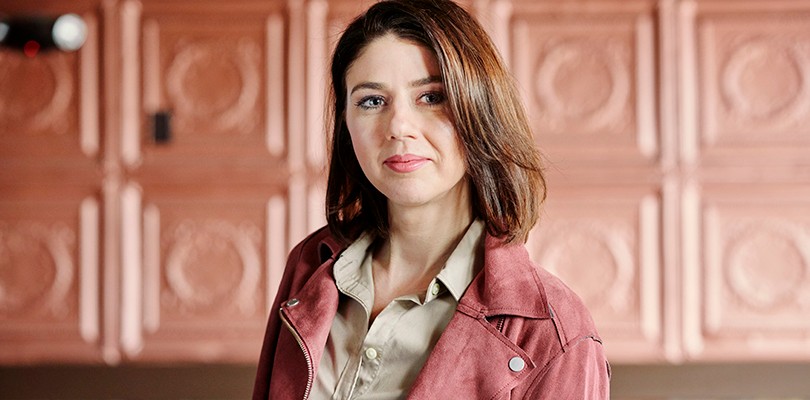 Woman looking directly at camera