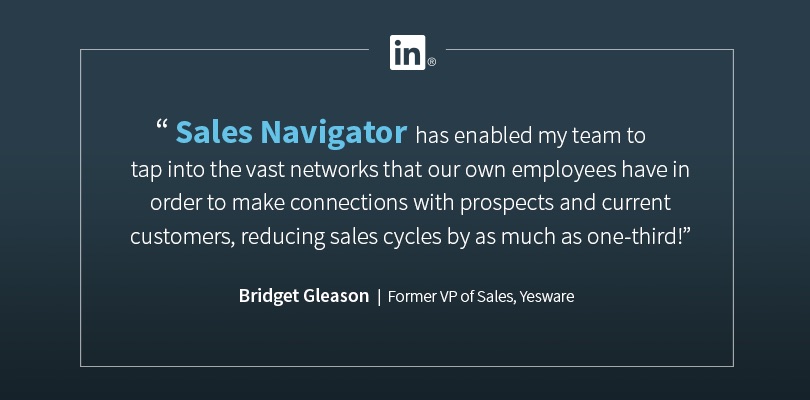 sales navigator customer quote