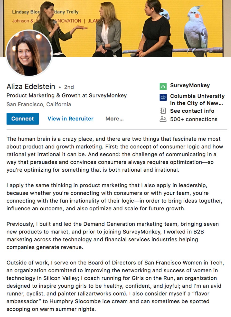 linkedin summary examples product manager