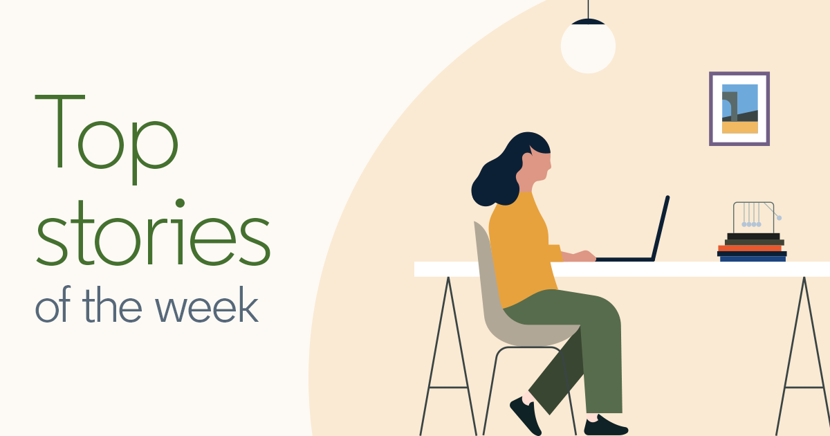 Illustration of person working from home