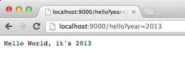 Hello world with query string