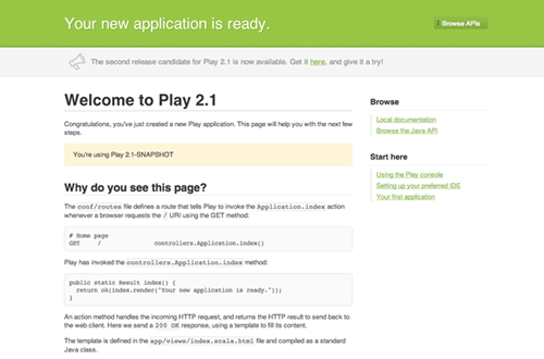 Default Play splash page