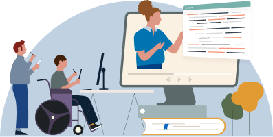 Illustration representing mastering python