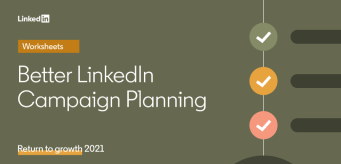 An illustration cover art of Better LinkedIn Campaign Planning template.