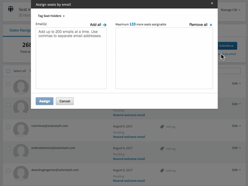 Assign Existing Tags to Existing Seat Holders