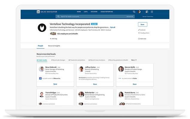 LinkedIn Sales Navigator sales intelligence platform