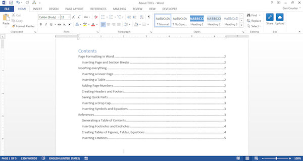 how to make a word document longer