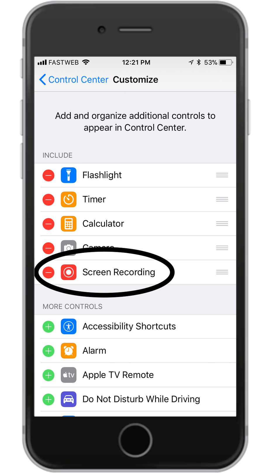 how to screen record on iphone 13
