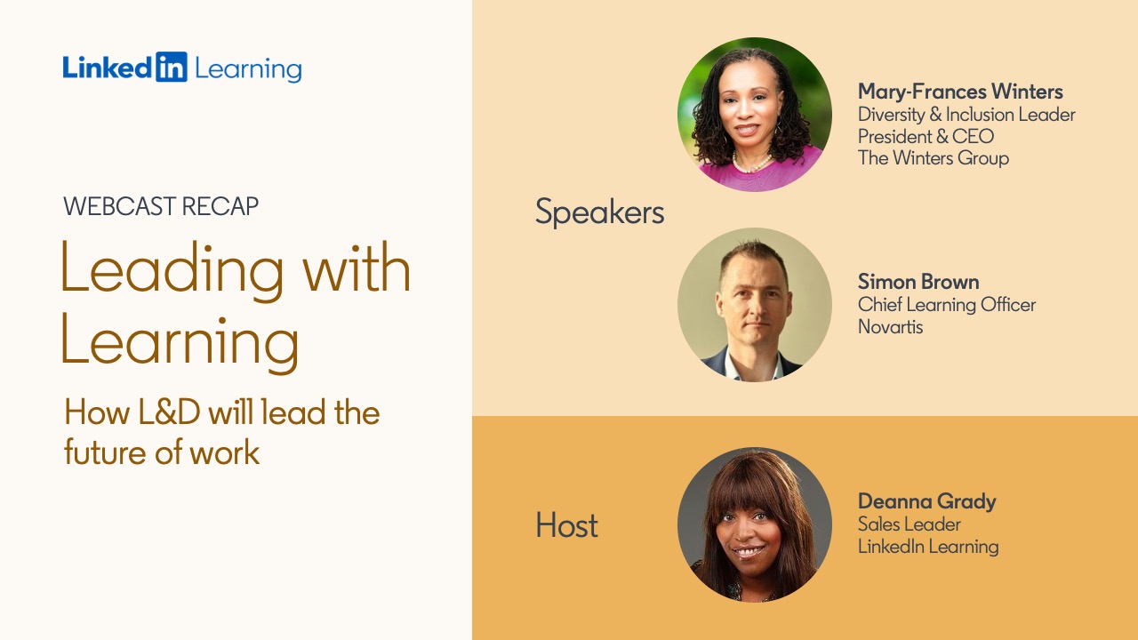 Join guest speakers Mary-Frances Winters, D&I Leader and Simon Brown, CLO, Novartis