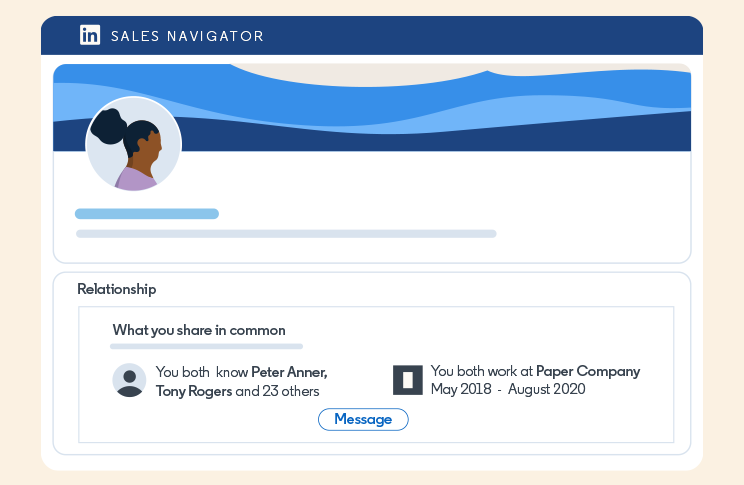 An illustration of LinkedIn Sales Navigator.